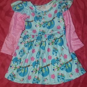 Sloth long sleeve dress